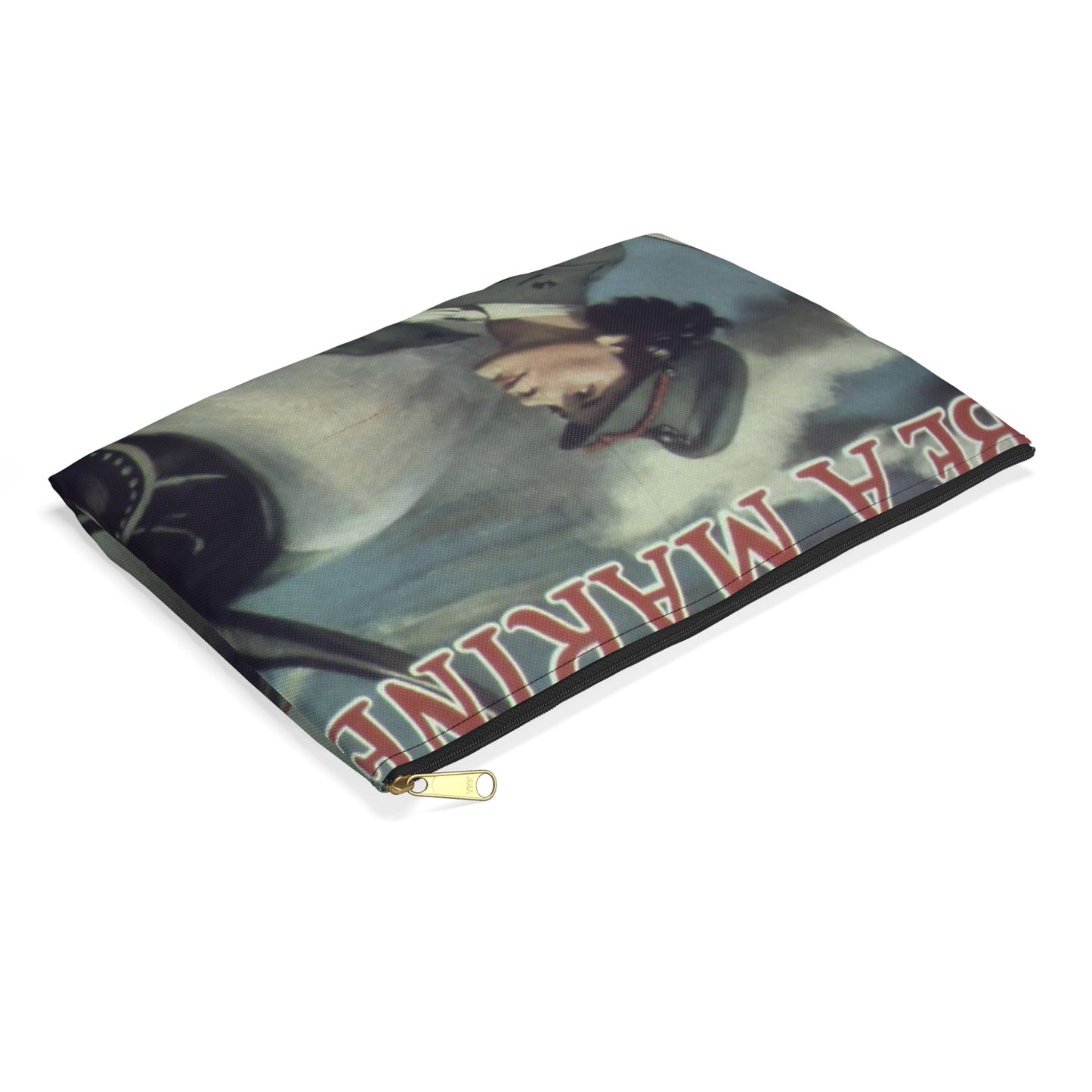 "Be a Marine-Free a Marine to Fight" - NARA - 513679 Large Organizer Pouch with Black Zipper