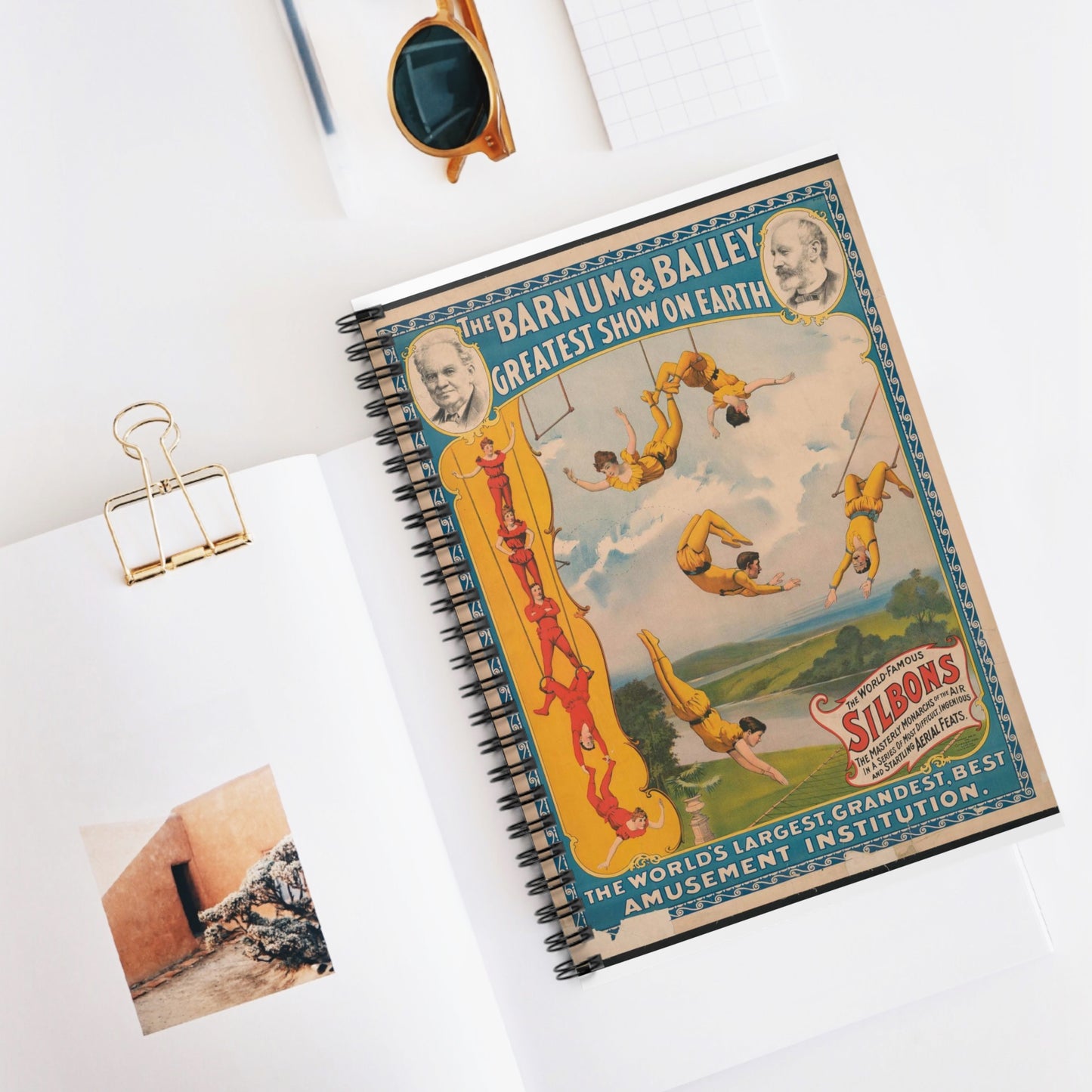 The Barnum & Bailey greatest show on earth The world's largest, grandest, best amusement institution / / The Strobridge Lith. Co., Cinti & New York. Spiral Bound Ruled Notebook with Printed Cover