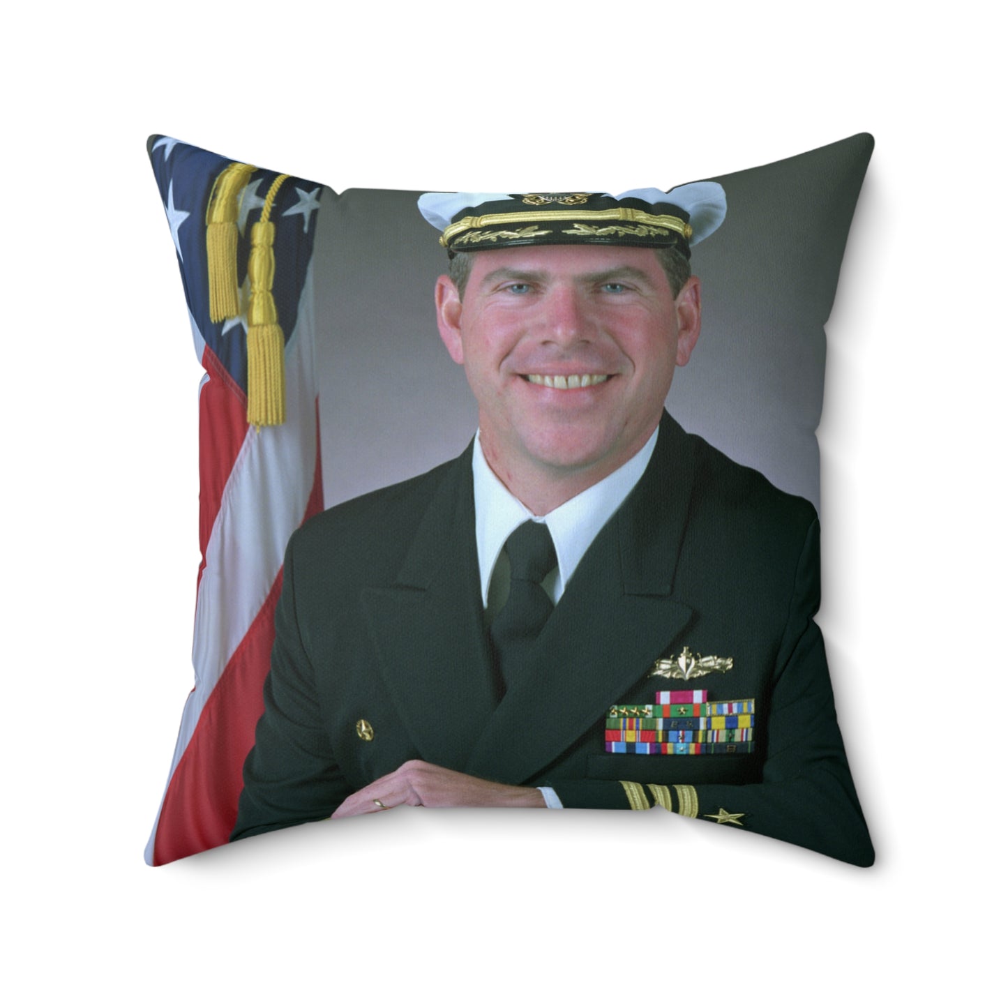 Commander Theodore J. Hoffman, USN Decorative Accent Square Pillow