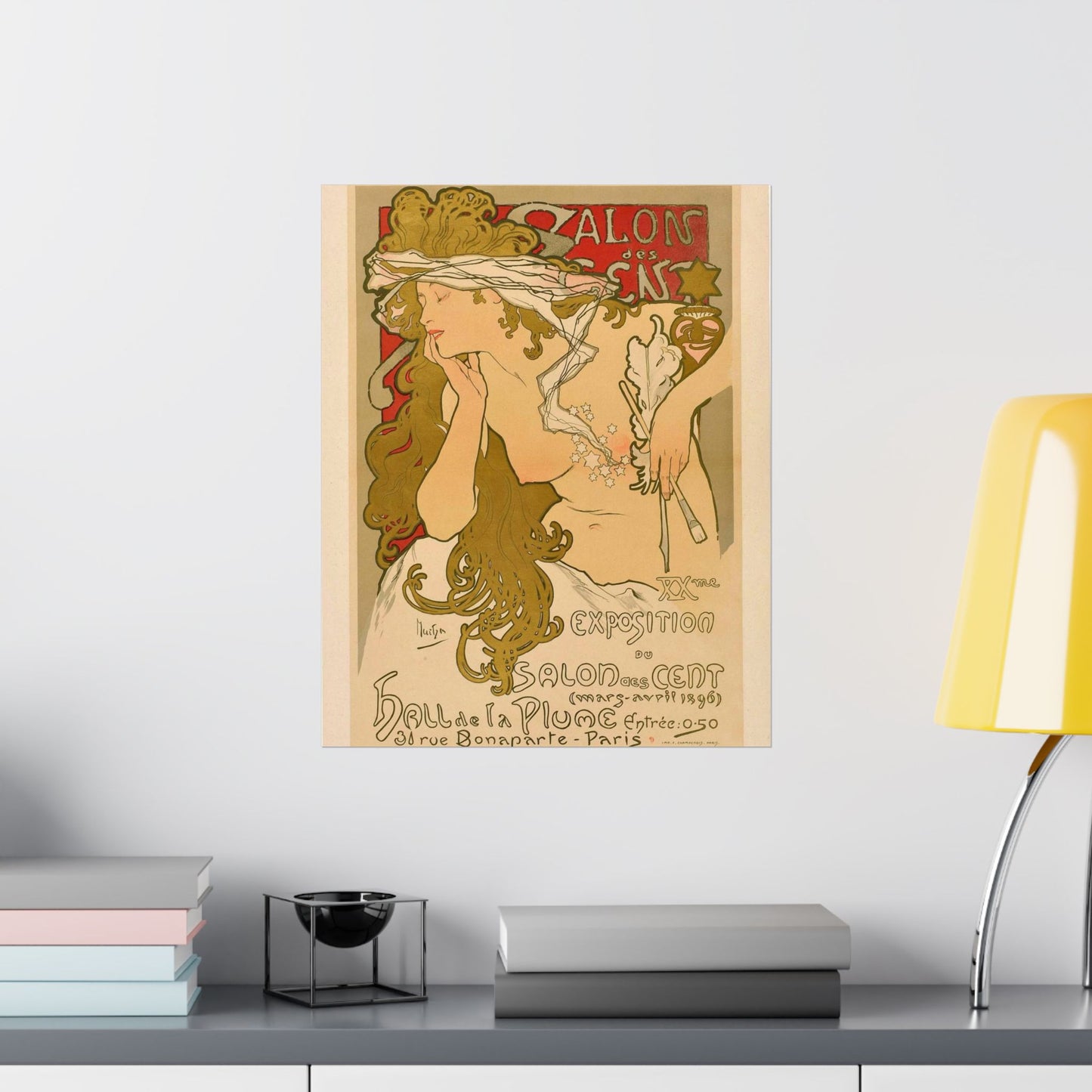 Salon des Cent (20) - mars 1896 High Quality Matte Wall Art Poster for Home, Office, Classroom