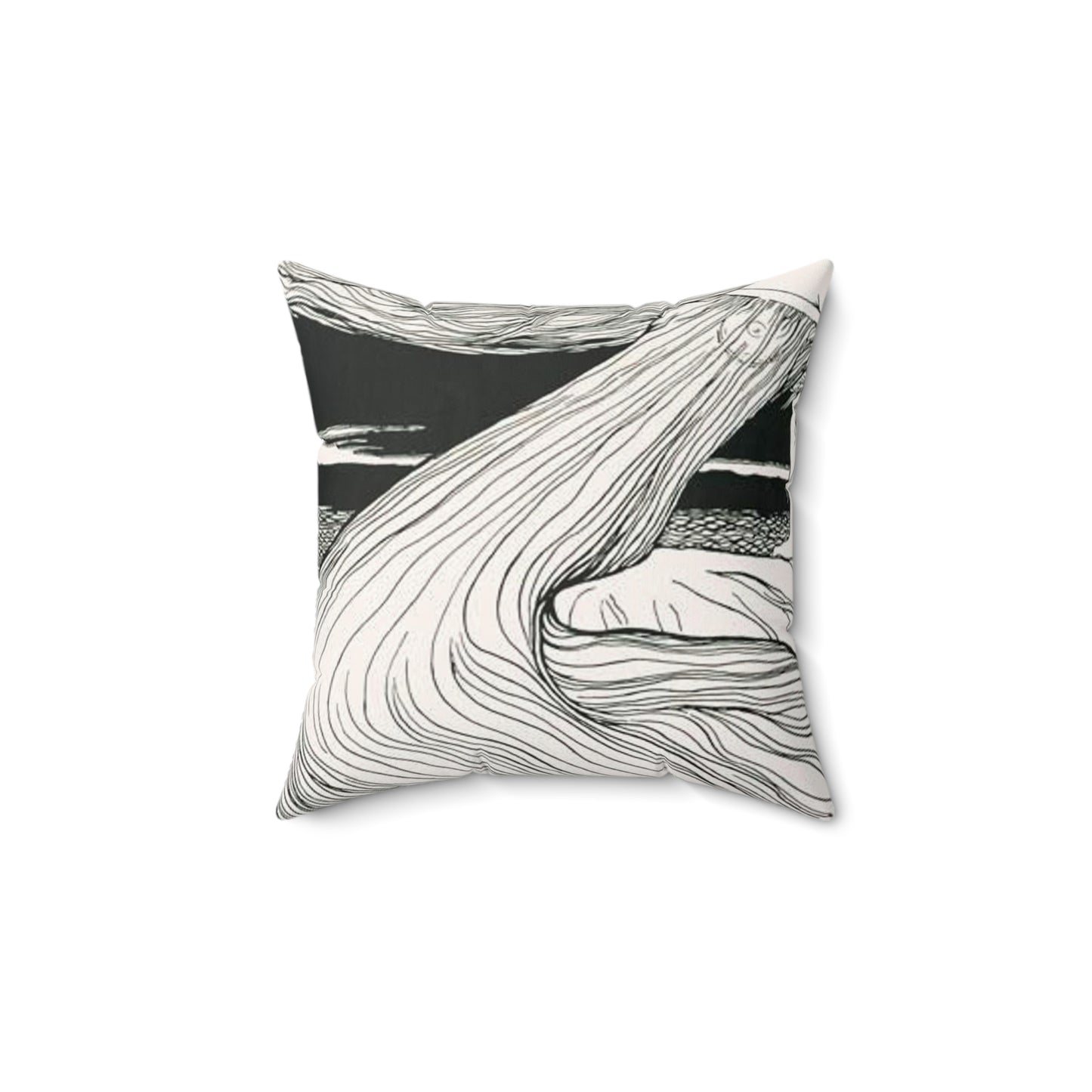Witzel-210 - Art nouveau public domain image Decorative Accent Square Pillow