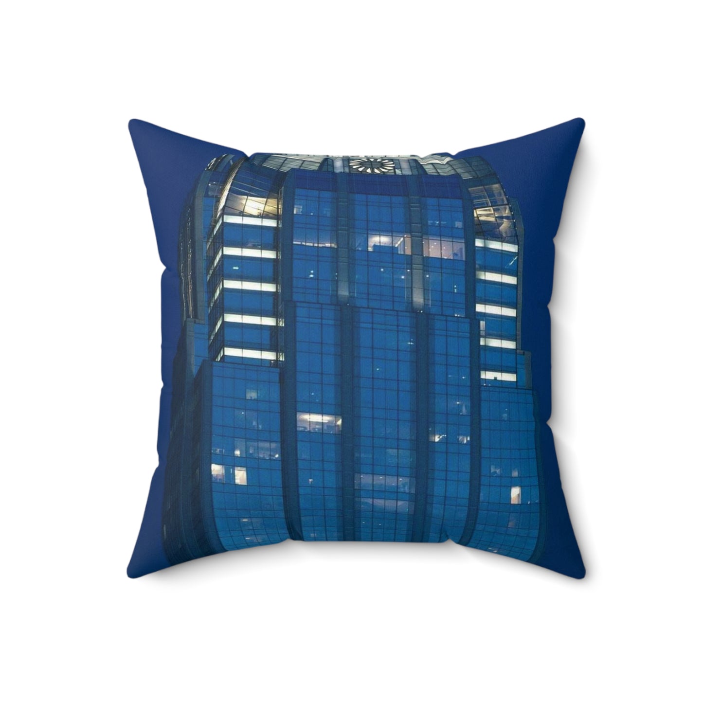 The upper reaches of Frost Bank Tower, a prominent Austin, Texas, skyscraper Decorative Accent Square Pillow