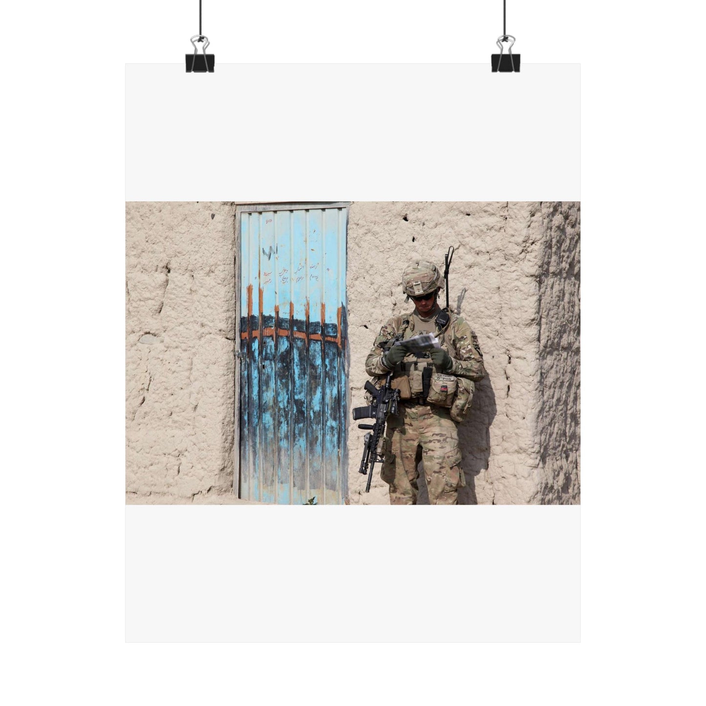 U.S. Army Sgt. Keith Keller, a combat engineer assigned High Quality Matte Wall Art Poster for Home, Office, Classroom