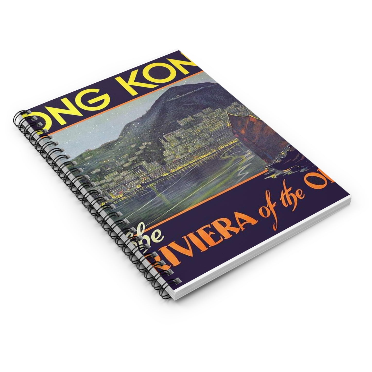 Hong Kong – Riviera of the Orient, c. 1930 Spiral Bound Ruled Notebook with Printed Cover