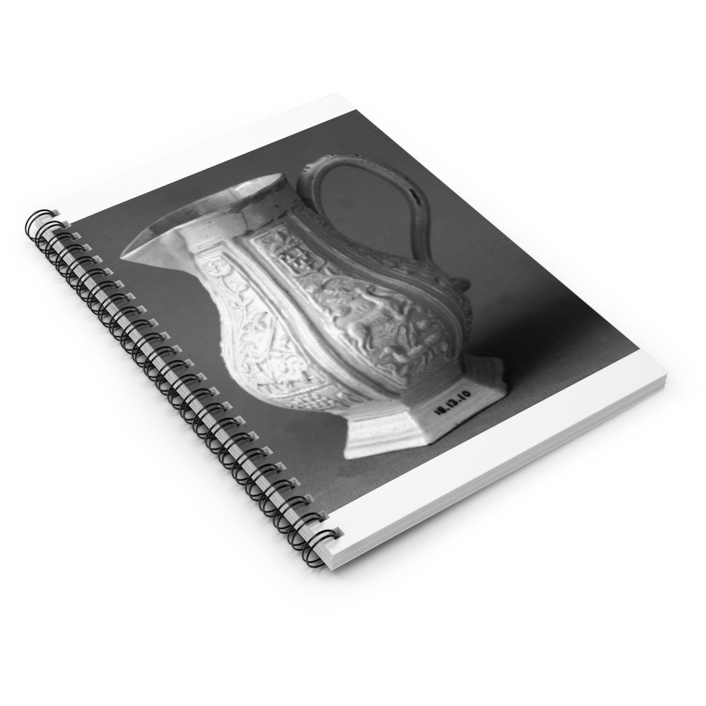 Hot milk jug - Public domain dedication museum photo Spiral Bound Ruled Notebook with Printed Cover