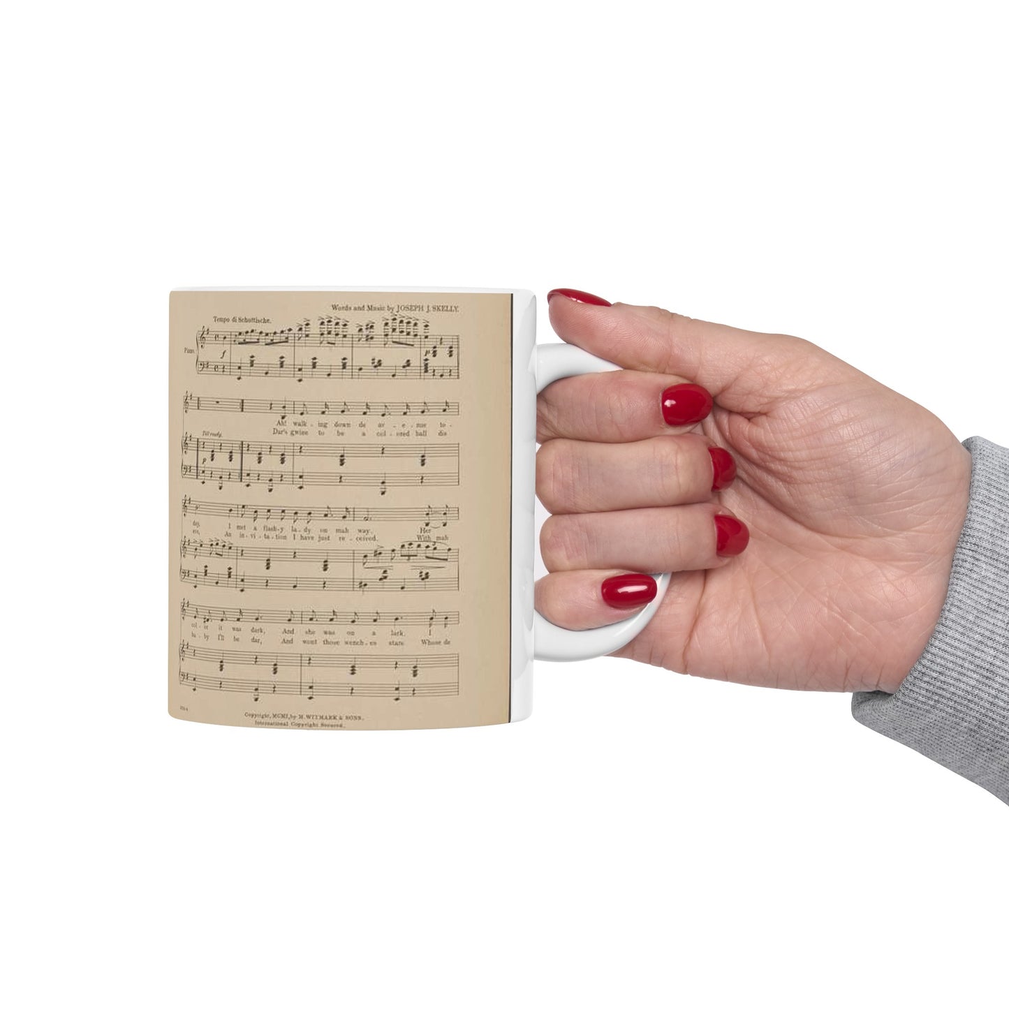 A new gal just in town - Public domain sheet music scan Beautiful Novelty Ceramic Coffee Mug 11oz