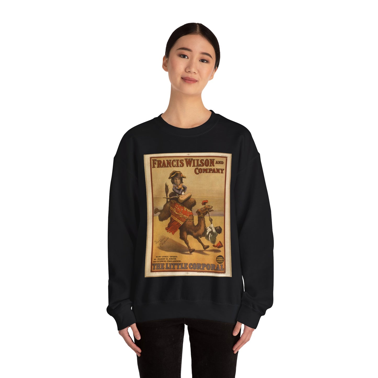 The little Corporal new comic opera by Harry B. Smith and Ludwig Englander. Black Heavy Blend Adult Crew Neck SweatShirt