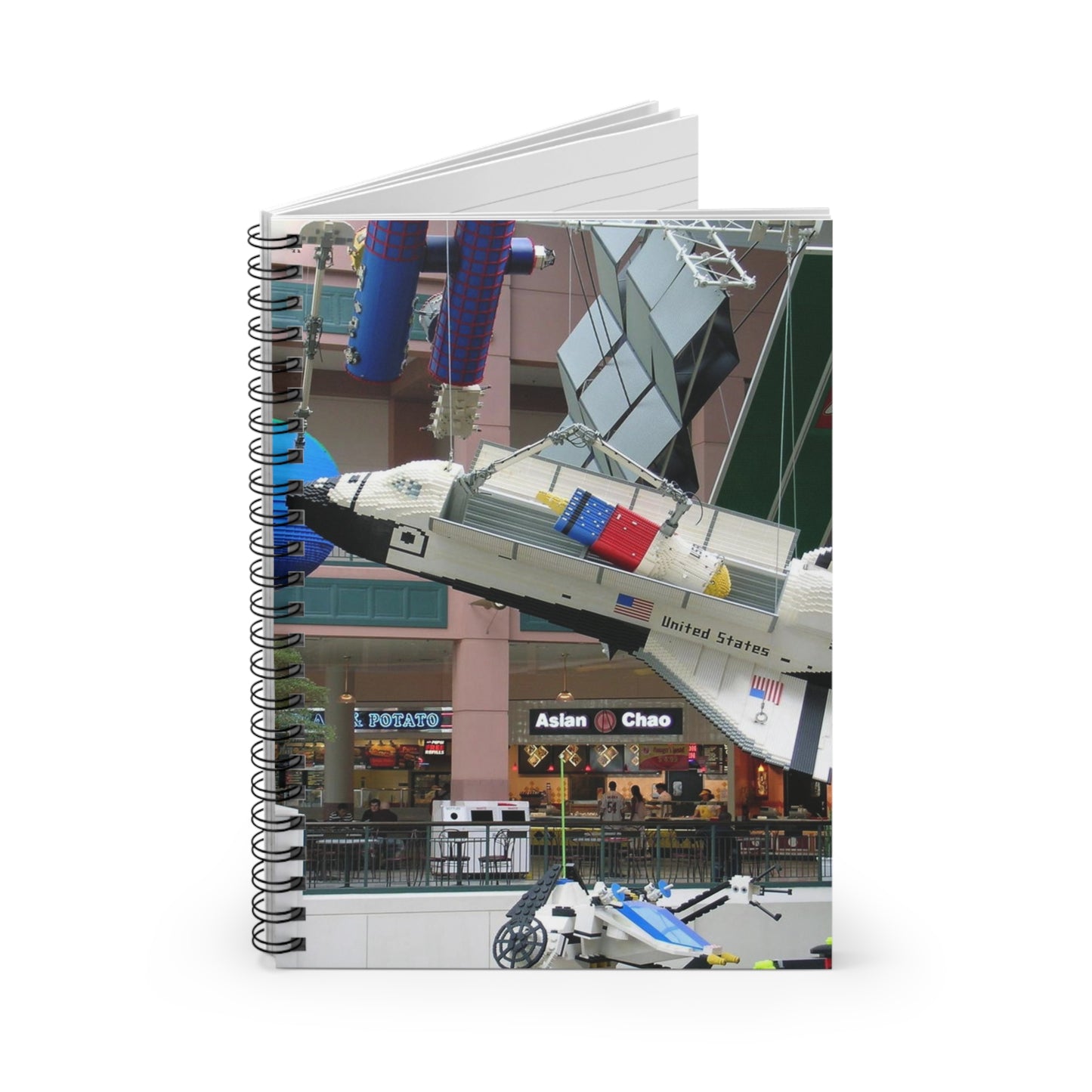 Grand Rounds Scenic Byway - Huge Lego Spaceship in the Mall of America Spiral Bound Ruled Notebook with Printed Cover