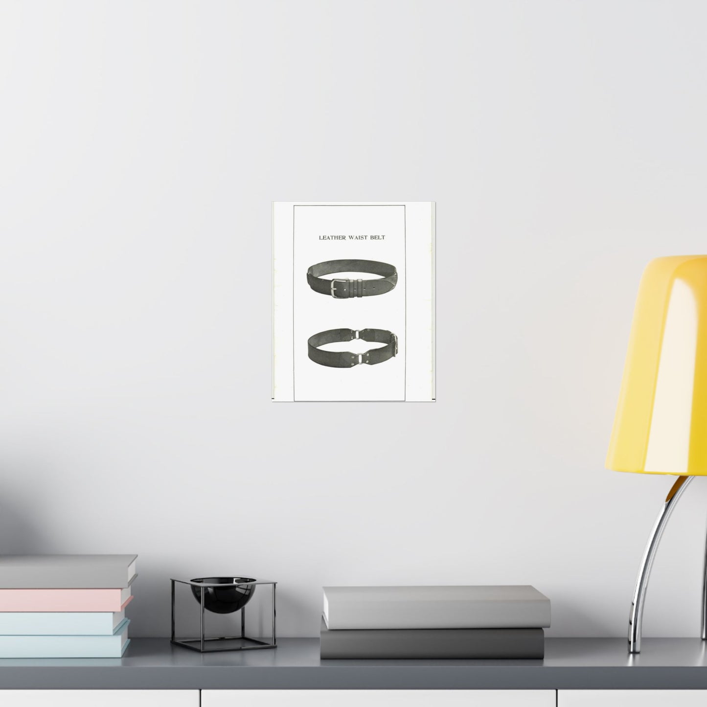 Patent drawing - Leather Waist Belt - . Public domain  image High Quality Matte Wall Art Poster for Home, Office, Classroom