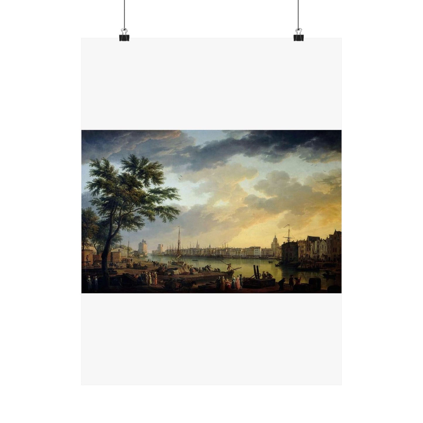 Vernet - Vue du port de la Rochelle High Quality Matte Wall Art Poster for Home, Office, Classroom