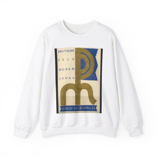 Deutsche Pelzmodenschau Leipzig 20.-21. April 1925, Reklamemarke White Heavy Blend Adult Crew Neck SweatShirt
