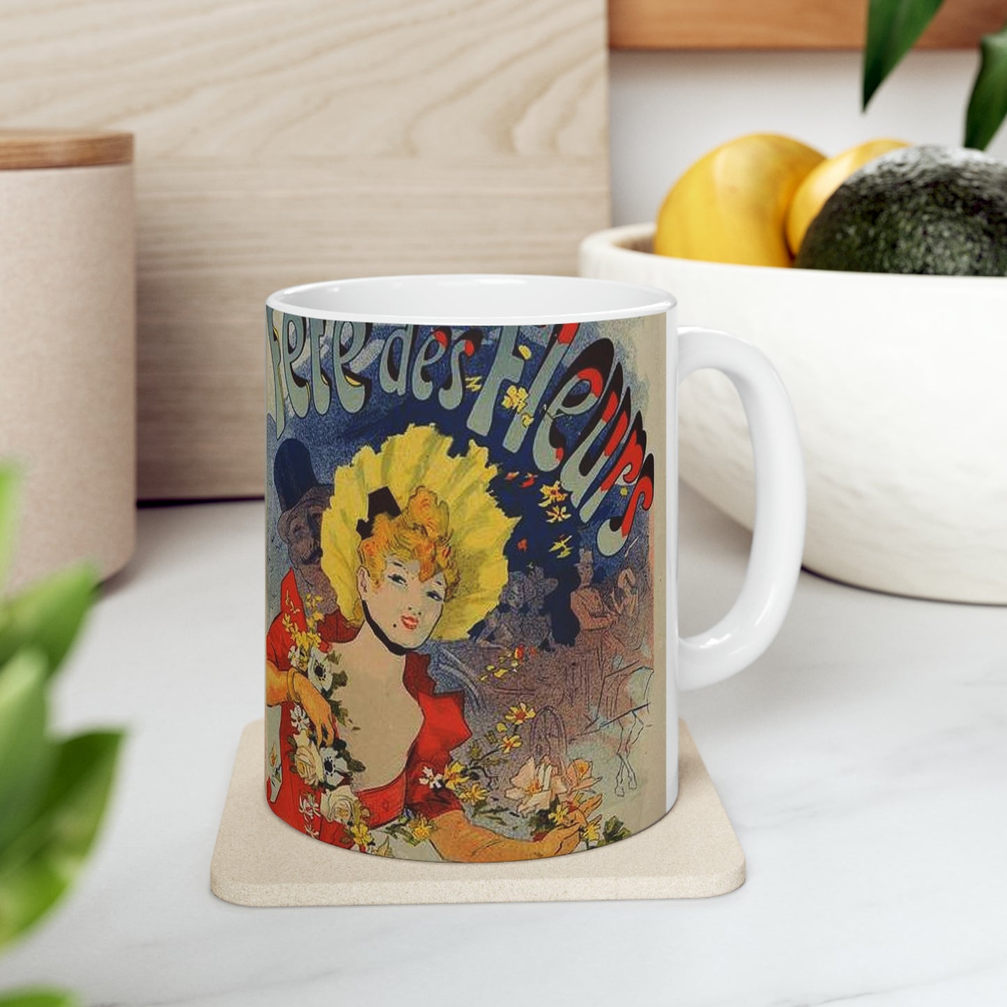 Affiche pour la "Fête des Fleurs de Bagnères-de-Luchon". Beautiful Novelty Ceramic Coffee Mug 11oz