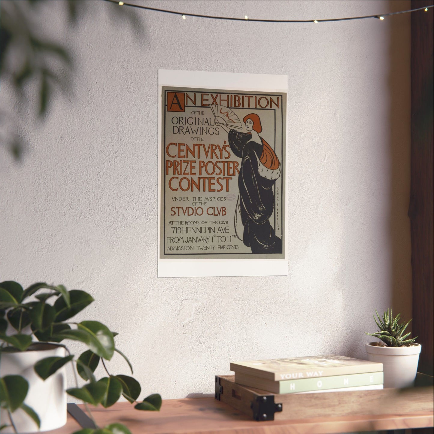 An exhibition of the original drawings of the Century's prize poster contest under the auspices of the Studio Club High Quality Matte Wall Art Poster for Home, Office, Classroom