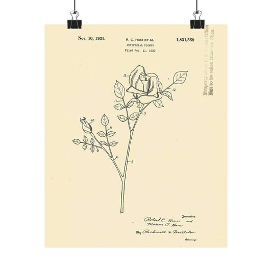 Patent Case File No. 1,831,559, Artificial Flower, Inventor(s)- Robert C. Ham and Marion T. Ham. - DPLA - 08745302078898b8870d70b04cb216a9 (page 5) High Quality Matte Wall Art Poster for Home, Office, Classroom