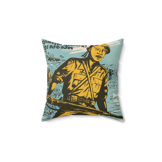 Cambodian - Blood, United States information service propaganda Decorative Accent Square Pillow