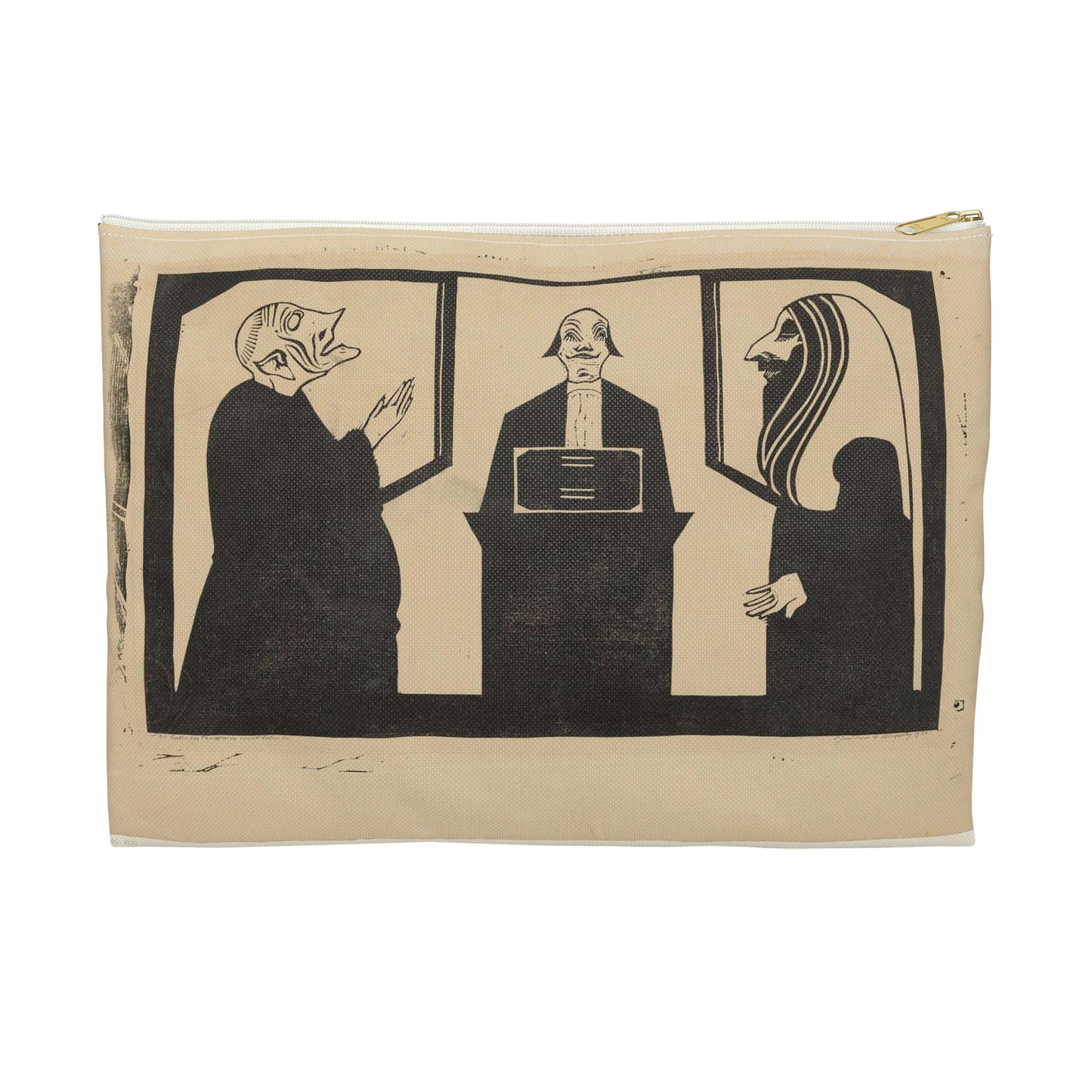 Samuel Jessurun de Mesquita - Entre ces trois mon coeur balance Large Organizer Pouch with Black Zipper