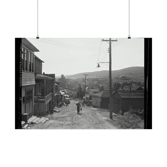 Street scene in the mining town of Lansford, Pennsylvania - Matte Horizontal Posters