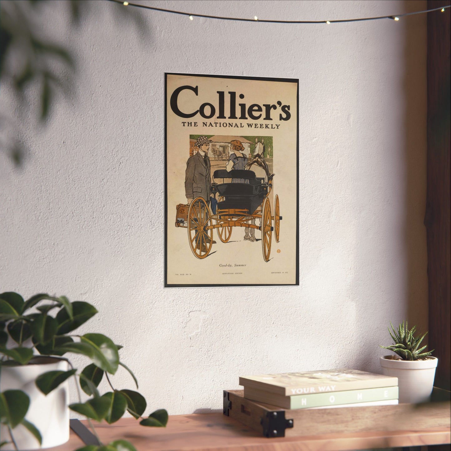 Collier's, the national weekly. Good-by, summer. High Quality Matte Wall Art Poster for Home, Office, Classroom