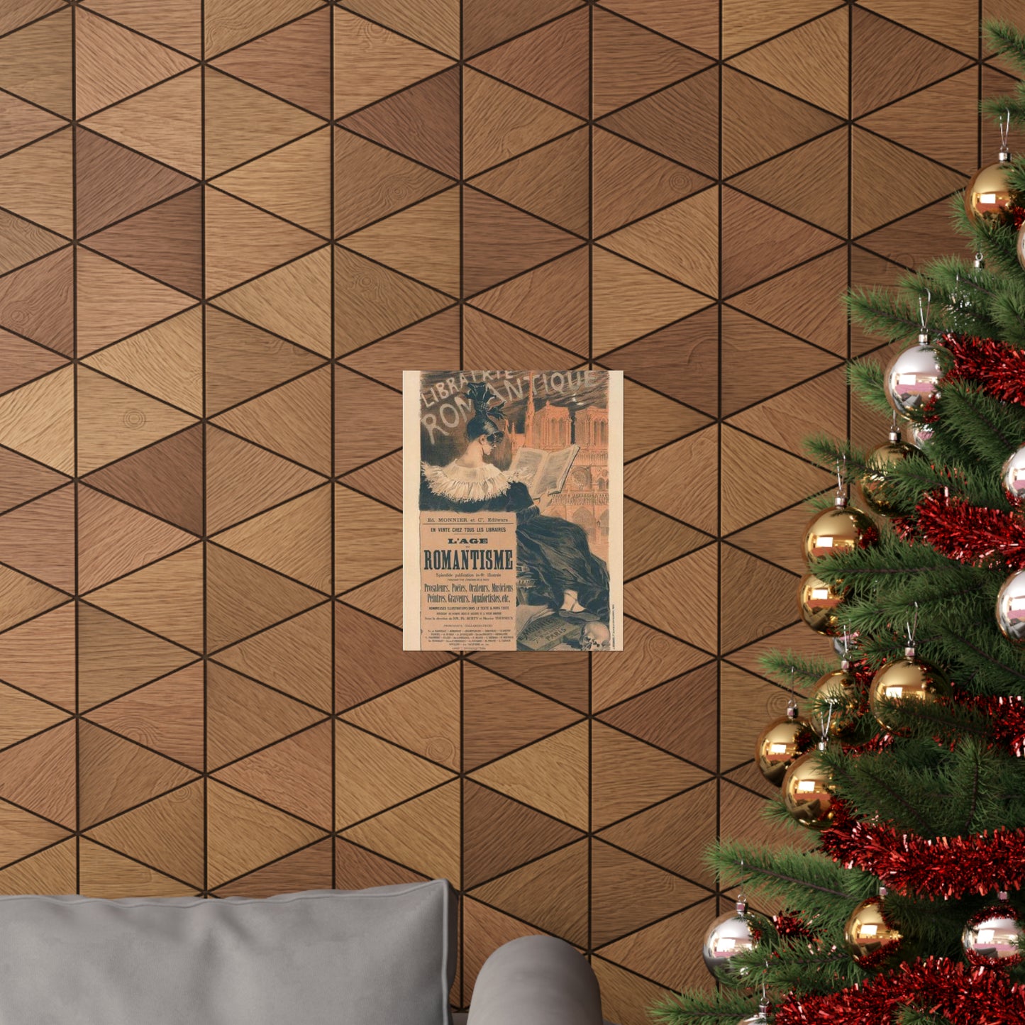 Affiche pour la "Librairie Romantique". High Quality Matte Wall Art Poster for Home, Office, Classroom