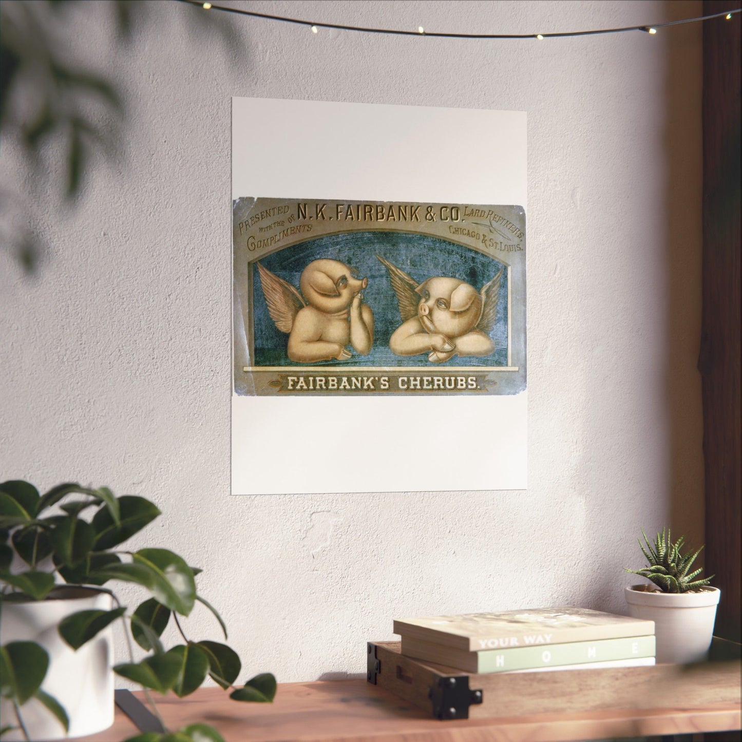 Fairbank's cherubs--Presented with the compliments of N.K. Fairbank & Co., lard refiners, Chicago & St. Louis High Quality Matte Wall Art Poster for Home, Office, Classroom