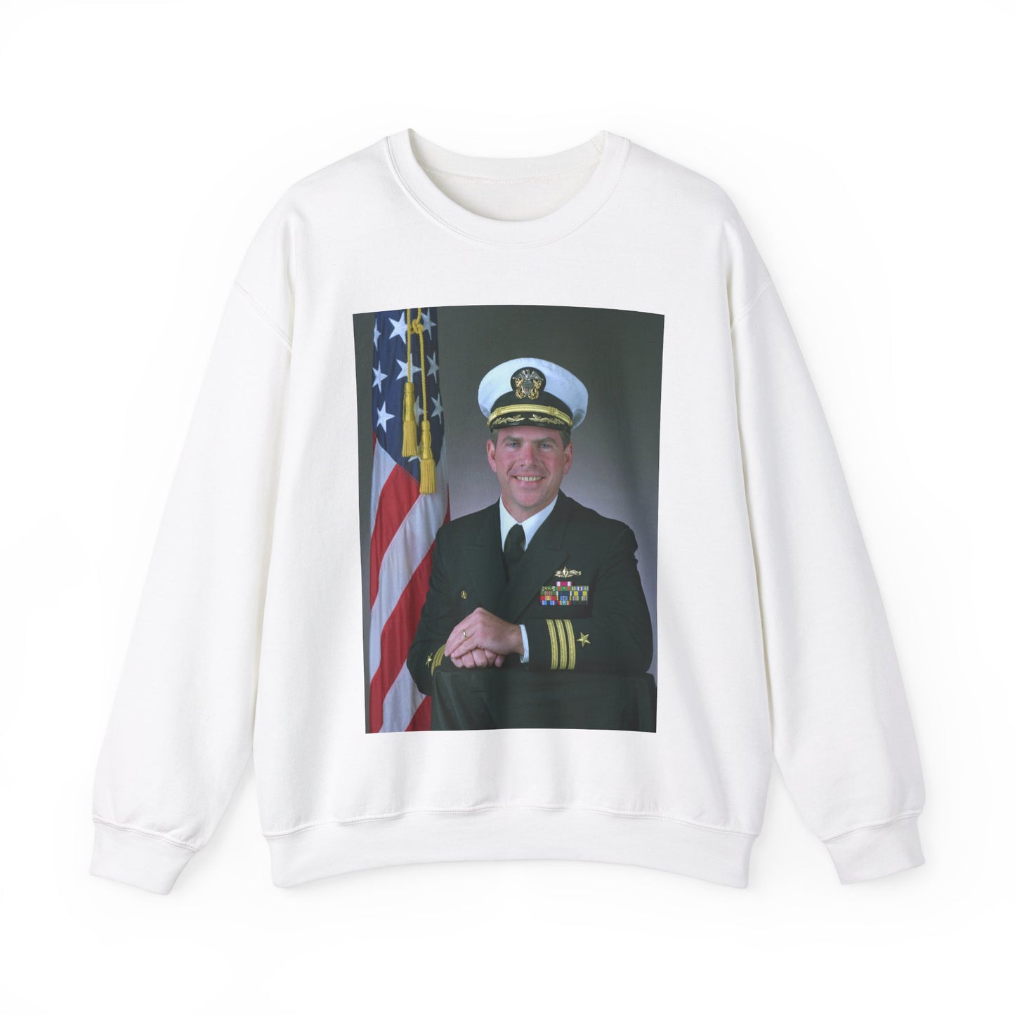 Commander Theodore J. Hoffman, USN White Heavy Blend Adult Crew Neck SweatShirt