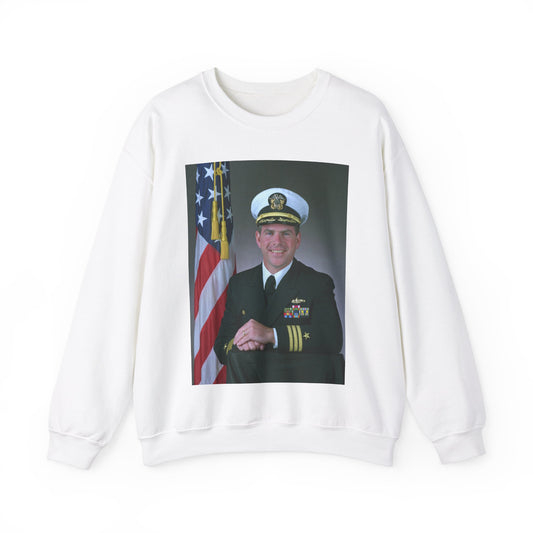 Commander Theodore J. Hoffman, USN White Heavy Blend Adult Crew Neck SweatShirt