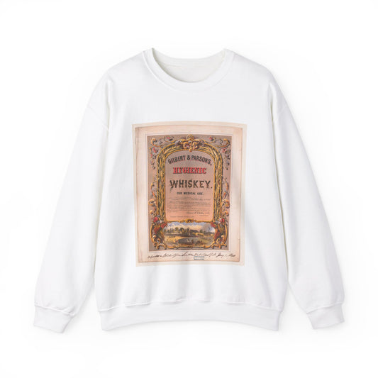 Gilbert & Parsons, hygienic whiskey--for medical use / lith. in colors by Robertson, Seibert & Shearman, N.Y. White Heavy Blend Adult Crew Neck SweatShirt