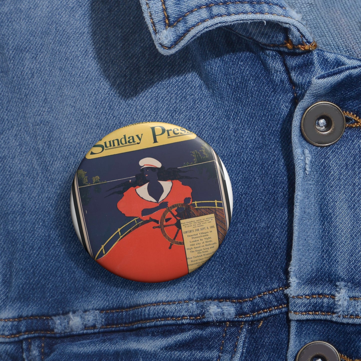 Contents for Sept. 8, 1895: Deserted villages in Pennsylvania.. Pin Buttons with Crisp Design
