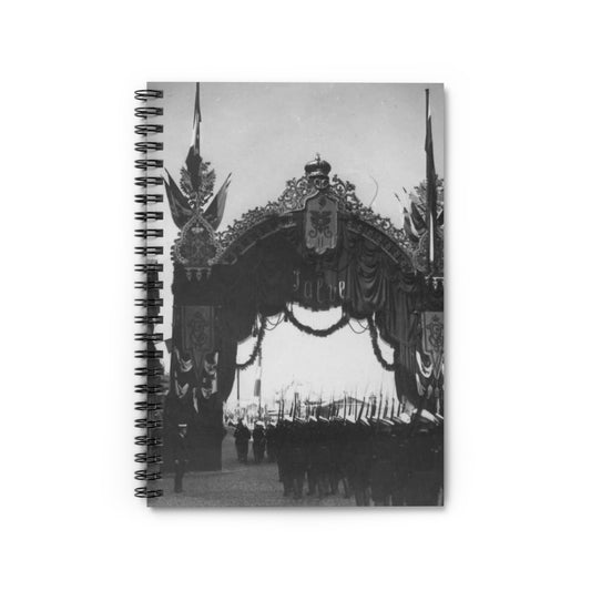 Triumphal gate built for a Visit of the Italian King Victor Emmanuel III to Russia, 1902. Spiral Bound Ruled Notebook with Printed Cover