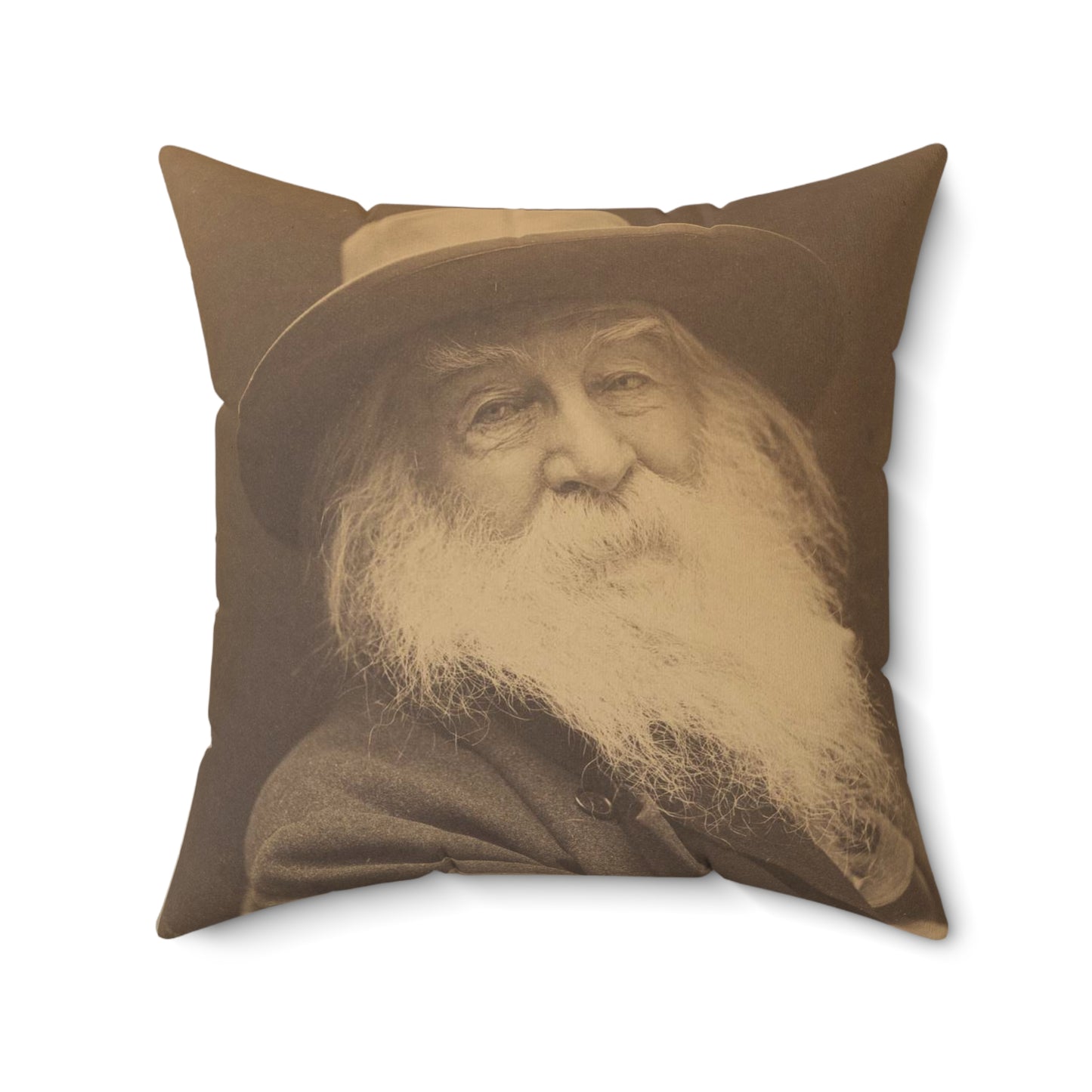 George C. Cox - Walt Whitman - Google Art Project Decorative Accent Square Pillow