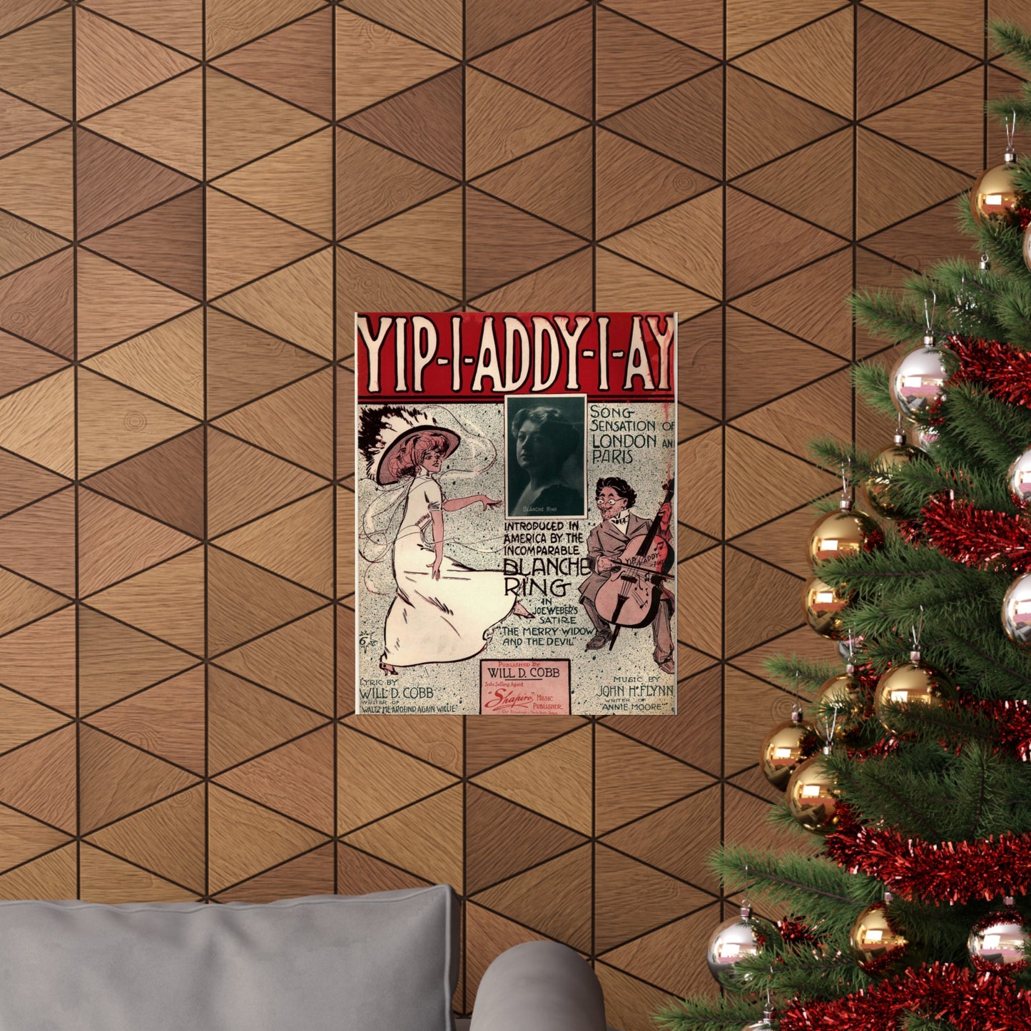 Yip I addy I ay! - Public domain American sheet music High Quality Matte Wall Art Poster for Home, Office, Classroom