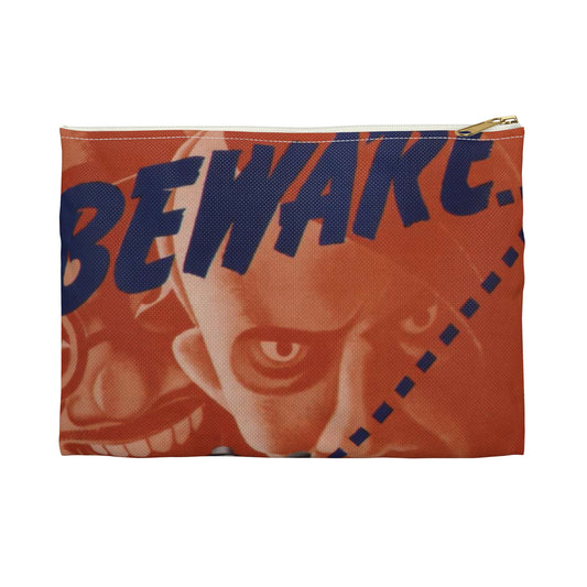 Beware of the man who spreads doubt. He may not be an agent of the enemy but he does the enemy's work^ - NARA - 535225 Large Organizer Pouch with Black Zipper