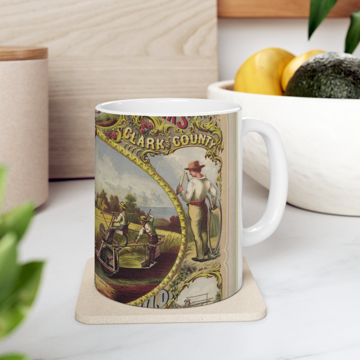 Lagonda Agricultural Works, Springfield, Clark County, Ohio, Warder, Brokaw & Child / E. Forbes, del. ; lith. of G.W. Lewis, N.Y. Beautiful Novelty Ceramic Coffee Mug 11oz