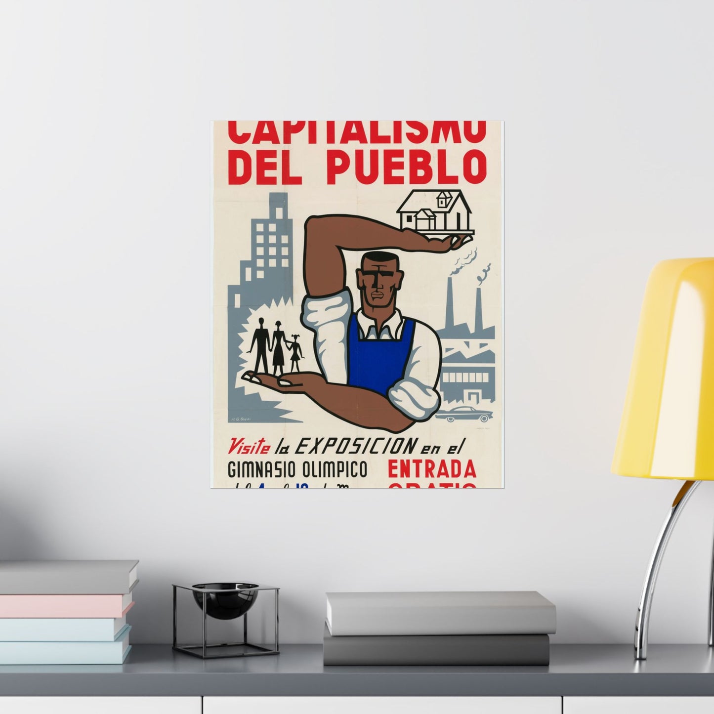 People's Capitalism Poster, United States information service propaganda High Quality Matte Wall Art Poster for Home, Office, Classroom
