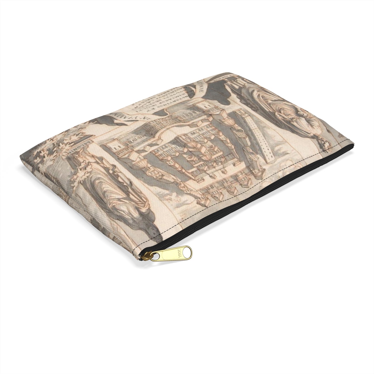 A Reconstruction of the Thermae of Diocletian (above) and a View of the Ruins (below) Large Organizer Pouch with Black Zipper