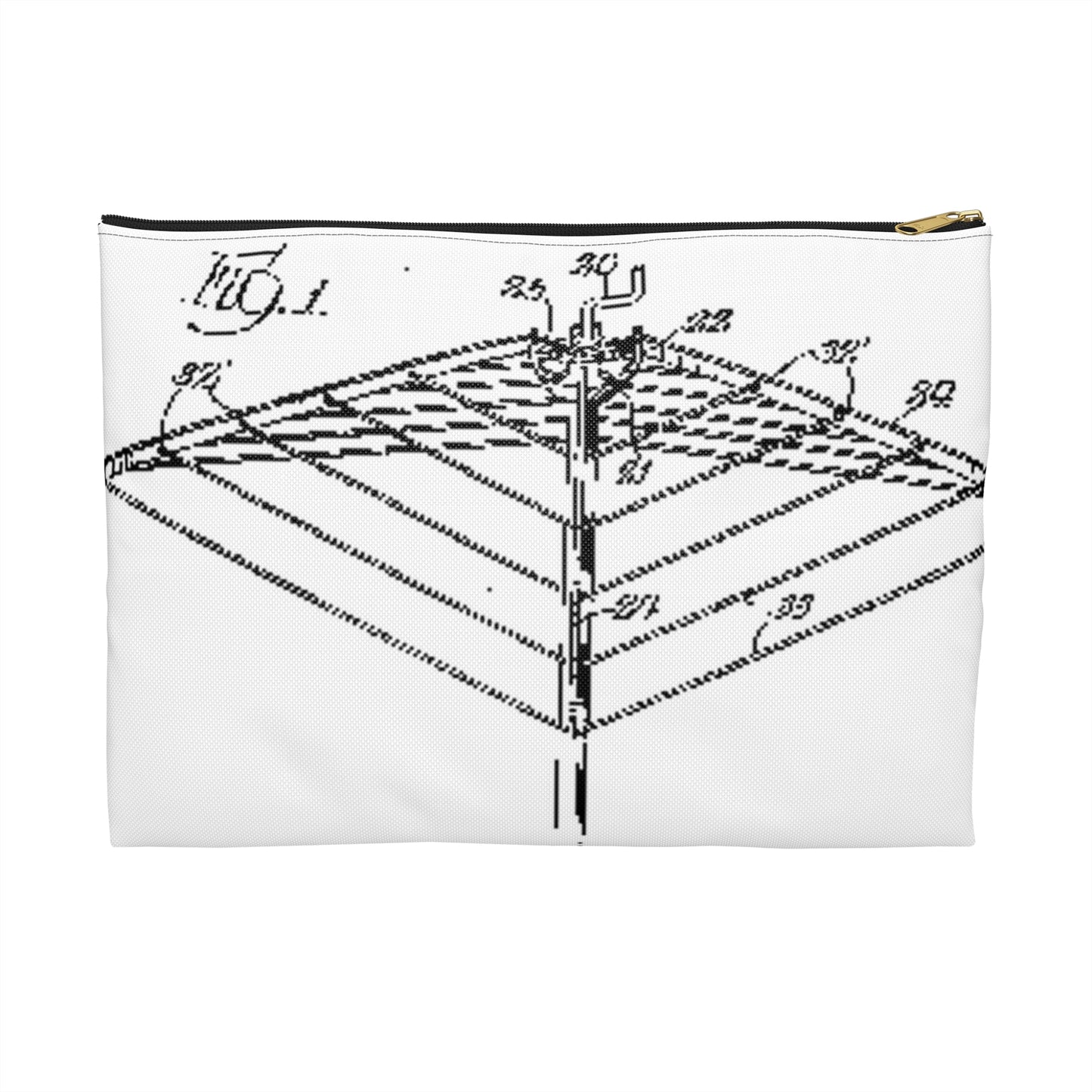 Patent drawing - Clothes dryer Public domain  image Large Organizer Pouch with Black Zipper