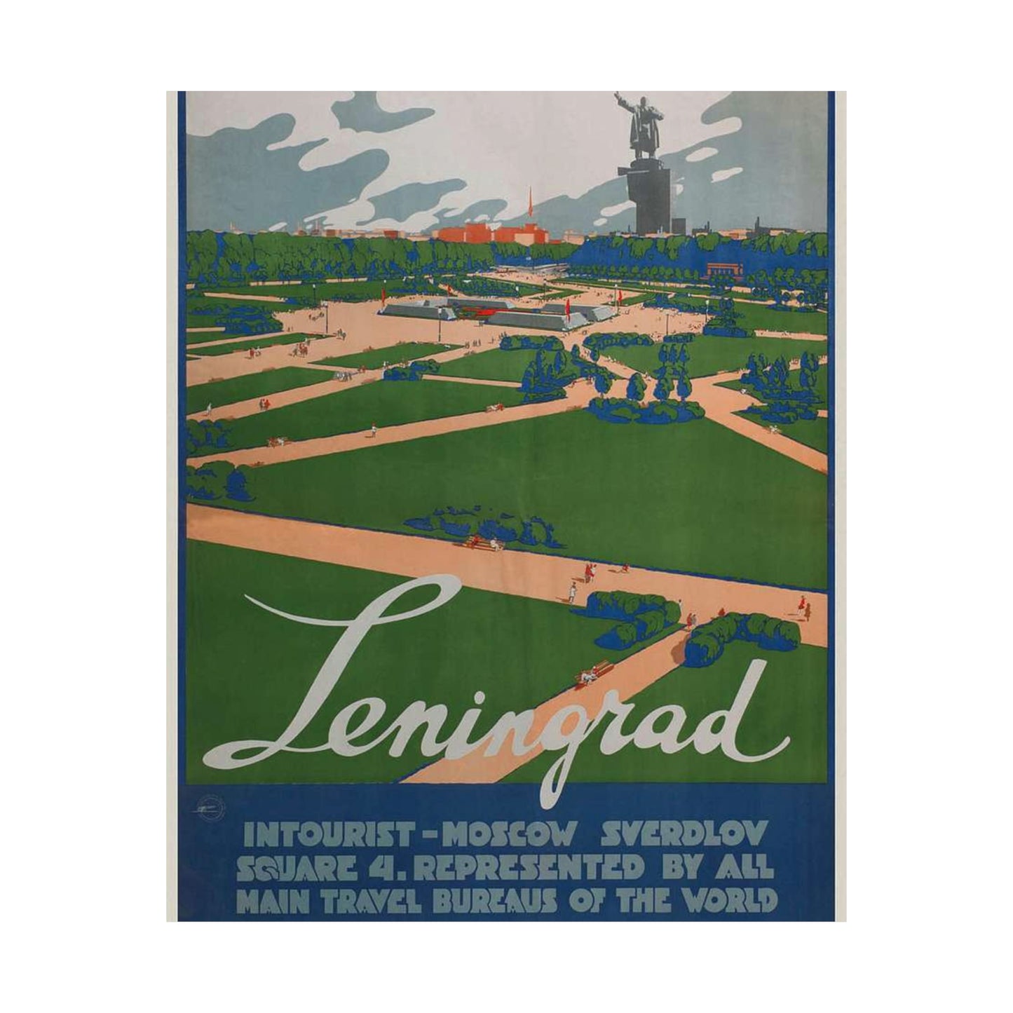 Leningrad (Travel poster), Art Deco Poster High Quality Matte Wall Art Poster for Home, Office, Classroom