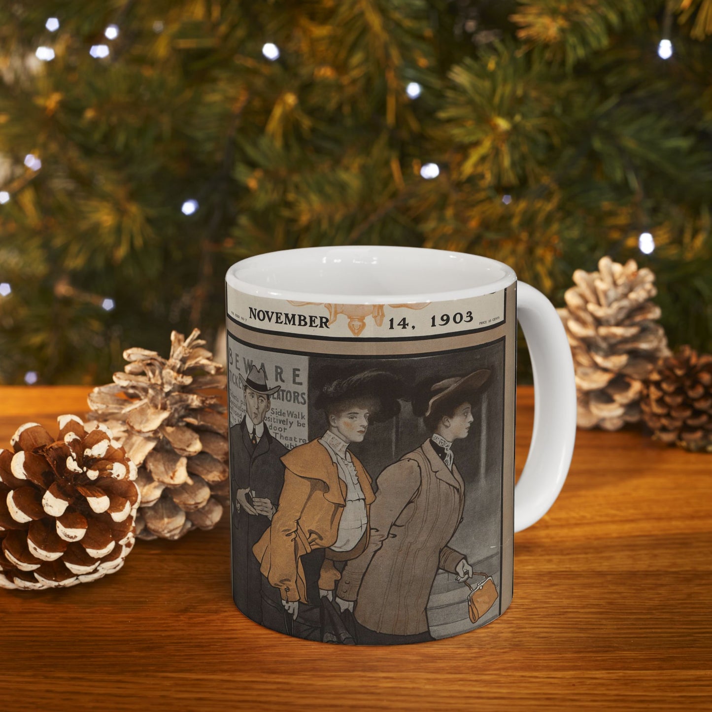 Edward Penfield - Collier's November 14, 1903 Beautiful Novelty Ceramic Coffee Mug 11oz