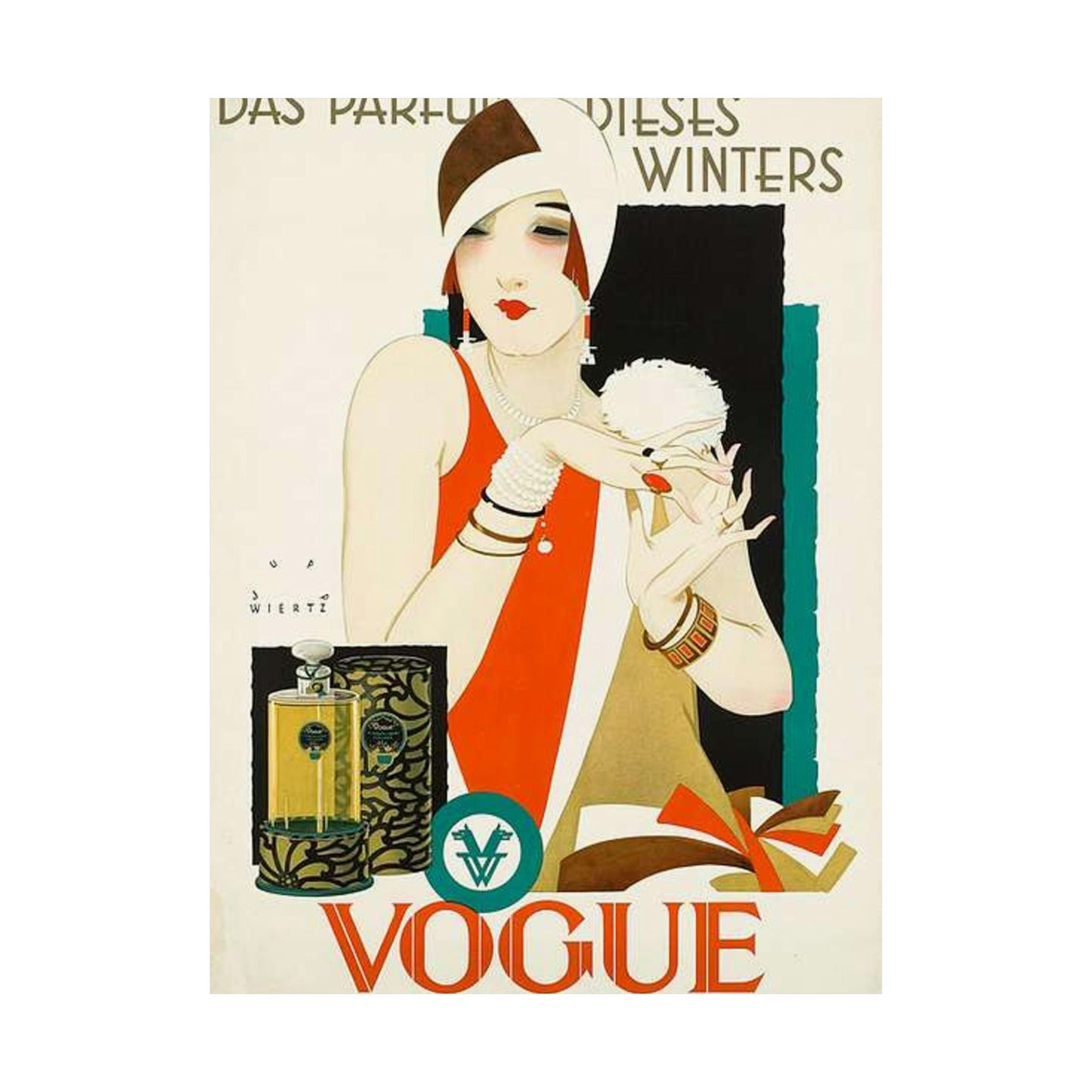 1926 1927 circa Jupp Wiertz Plakat Das Parfüm dieses Winters - Vogue, Firma F. Wolff & Sohn, Karlsruhe High Quality Matte Wall Art Poster for Home, Office, Classroom