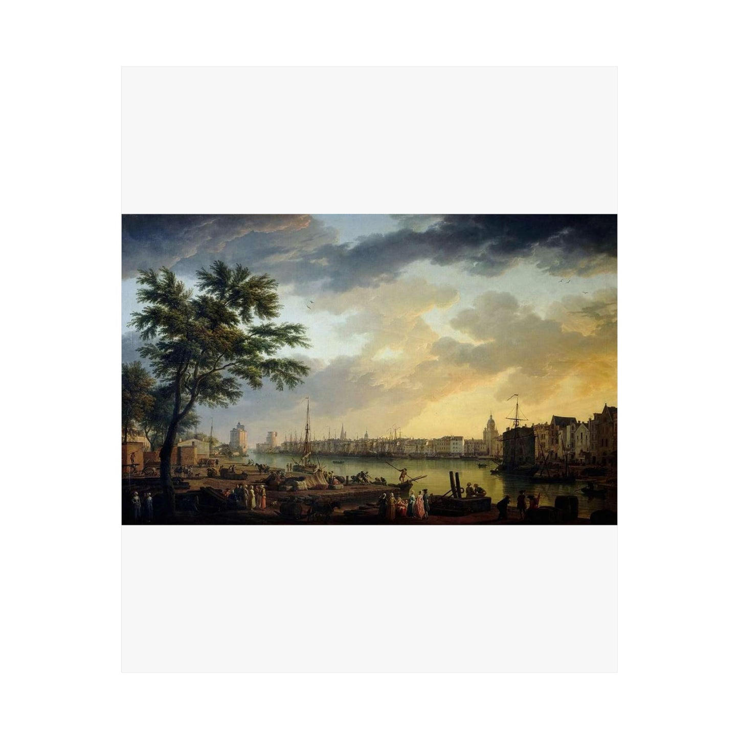 Vernet - Vue du port de la Rochelle High Quality Matte Wall Art Poster for Home, Office, Classroom