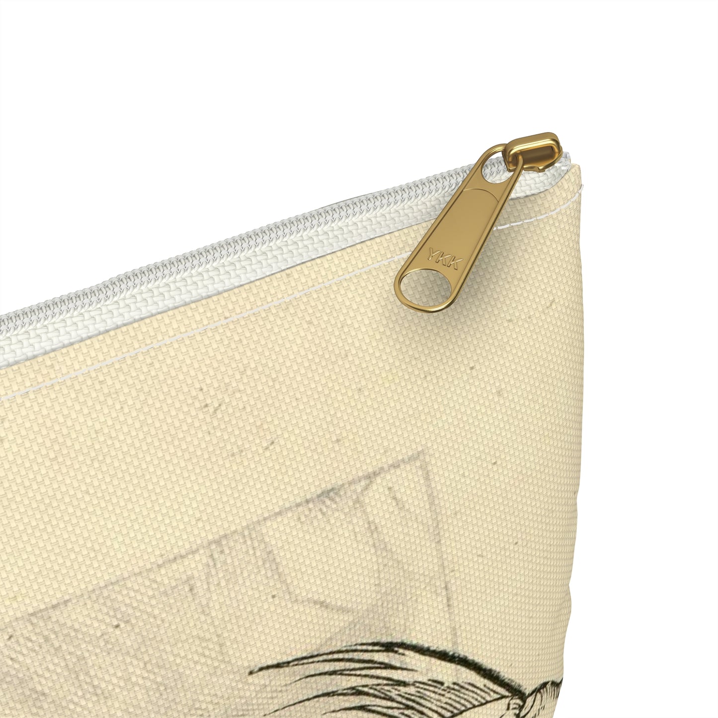 Orobonis Piscis effigies - Public domain portrait drawing  Large Organizer Pouch with Black Zipper
