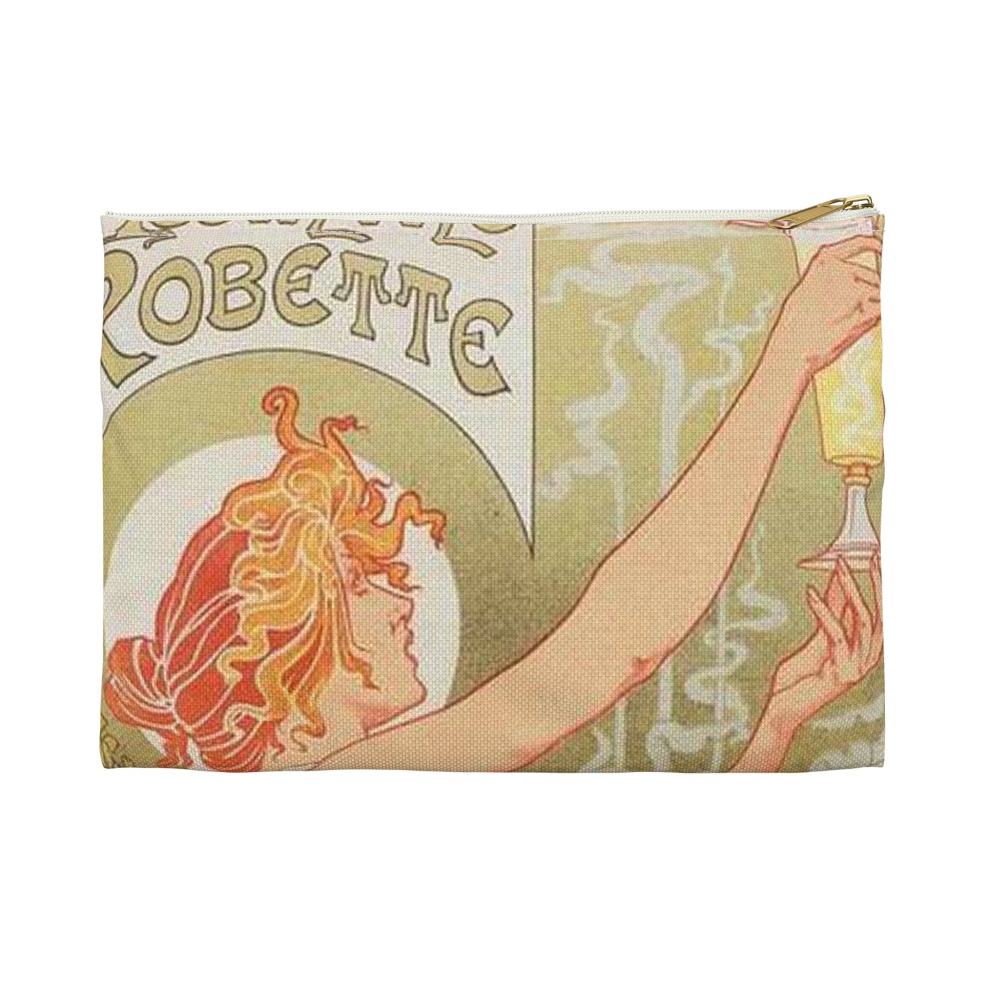 Affiche belge pour l' "Absinthe Robette". Large Organizer Pouch with Black Zipper