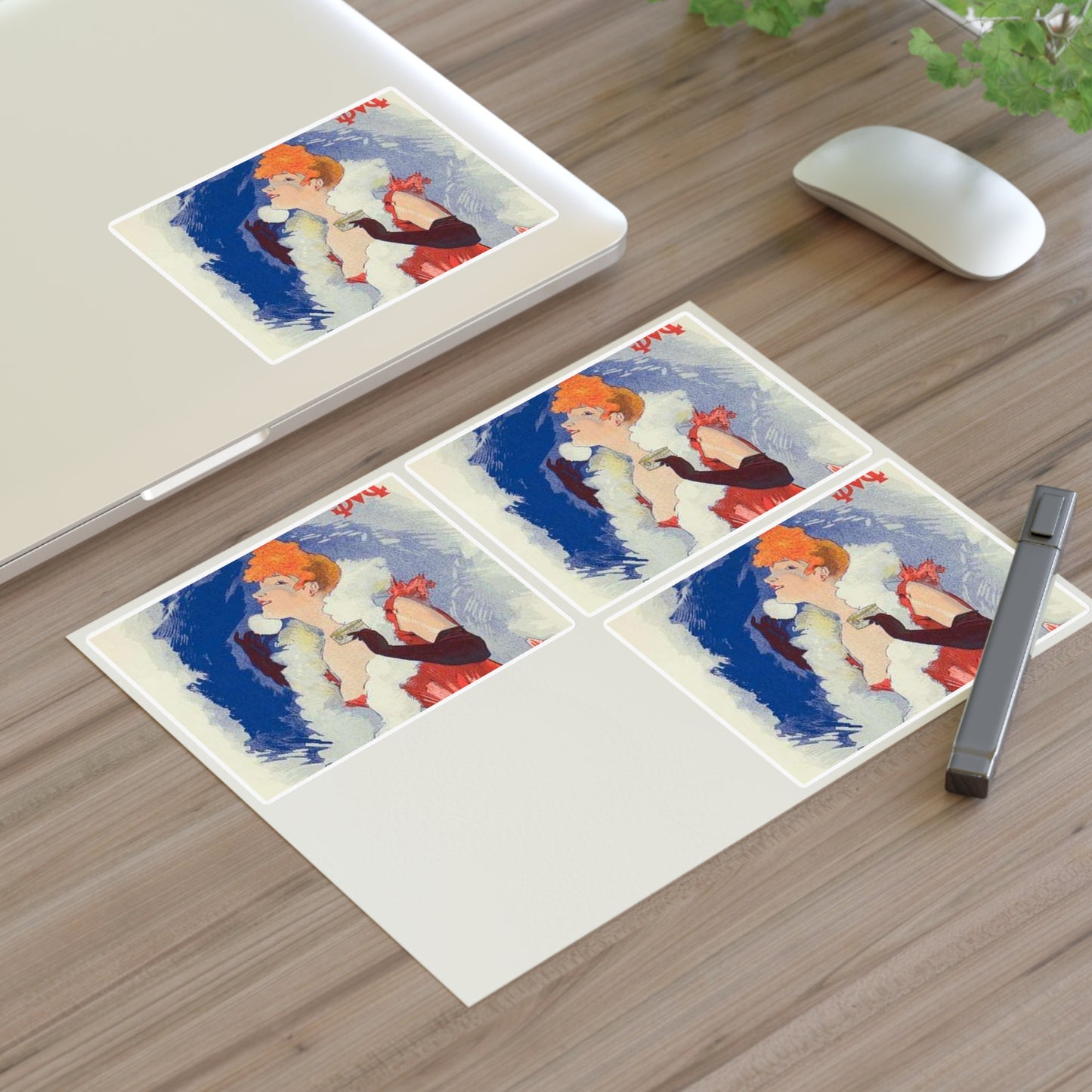Affiche pour la Poudre de Riz "la Diaphane". Laminated UV Protective Vinyl Stickers
