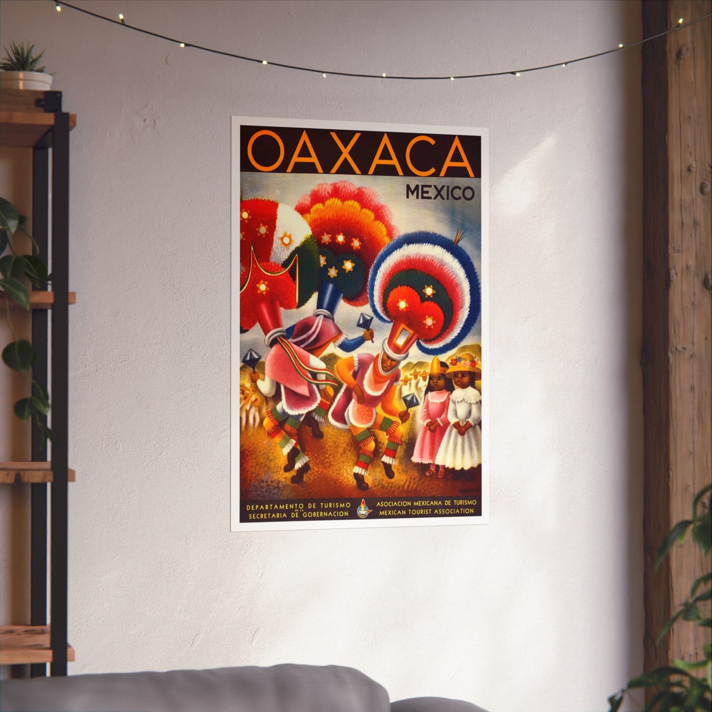 Oaxaca. Mexico. Vintage Travel Poster. High Quality Matte Wall Art Poster for Home, Office, Classroom