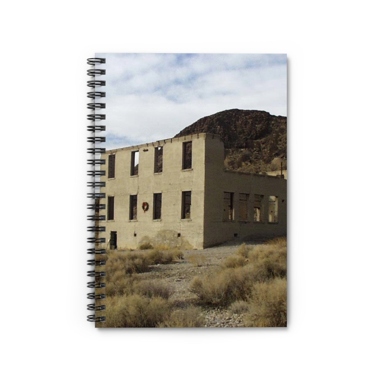 Death Valley Scenic Byway - An Abandoned Structure in Rhyolite Spiral Bound Ruled Notebook with Printed Cover