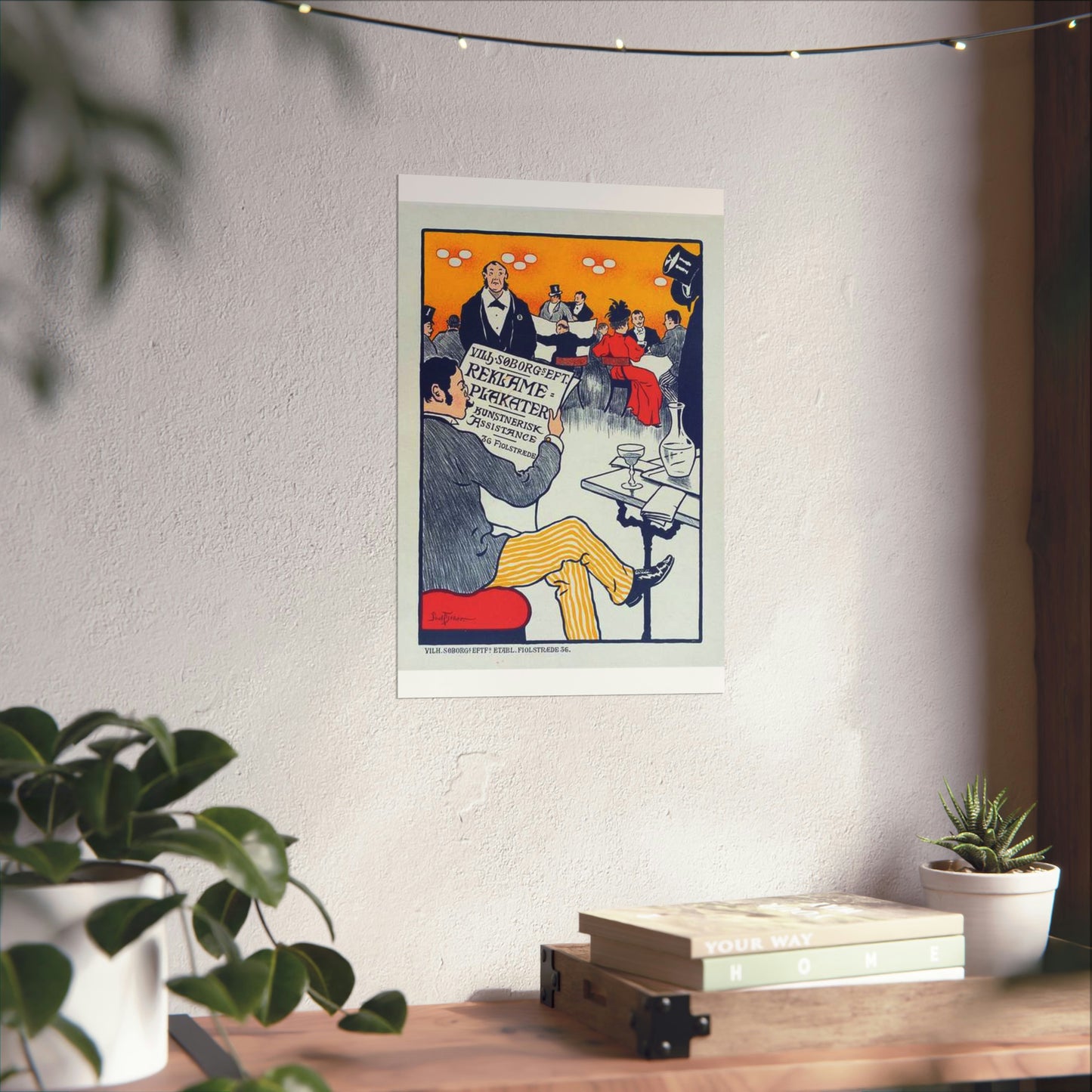 Affiche danoise pour les "Affiches artistiques Wilh. Söborg". High Quality Matte Wall Art Poster for Home, Office, Classroom