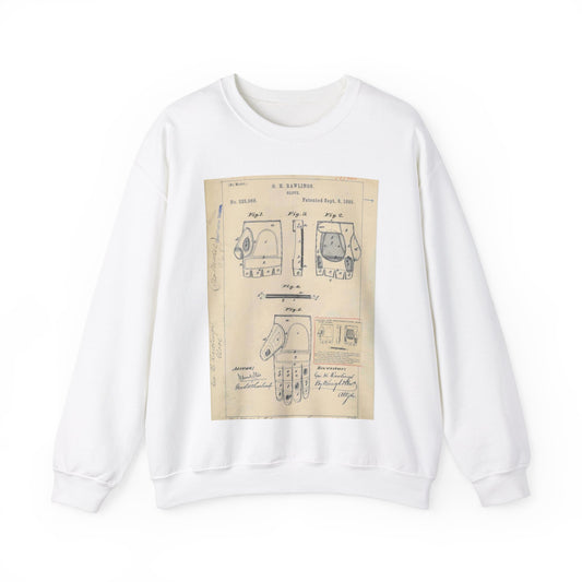 Patent drawing - Drawing for a "Base Ball Glove" Public domain  image White Heavy Blend Adult Crew Neck SweatShirt