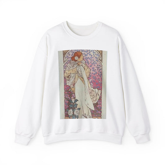 Affiche pour le Théâtre de la Renaissance, "la Dame aux Camélias". White Heavy Blend Adult Crew Neck SweatShirt