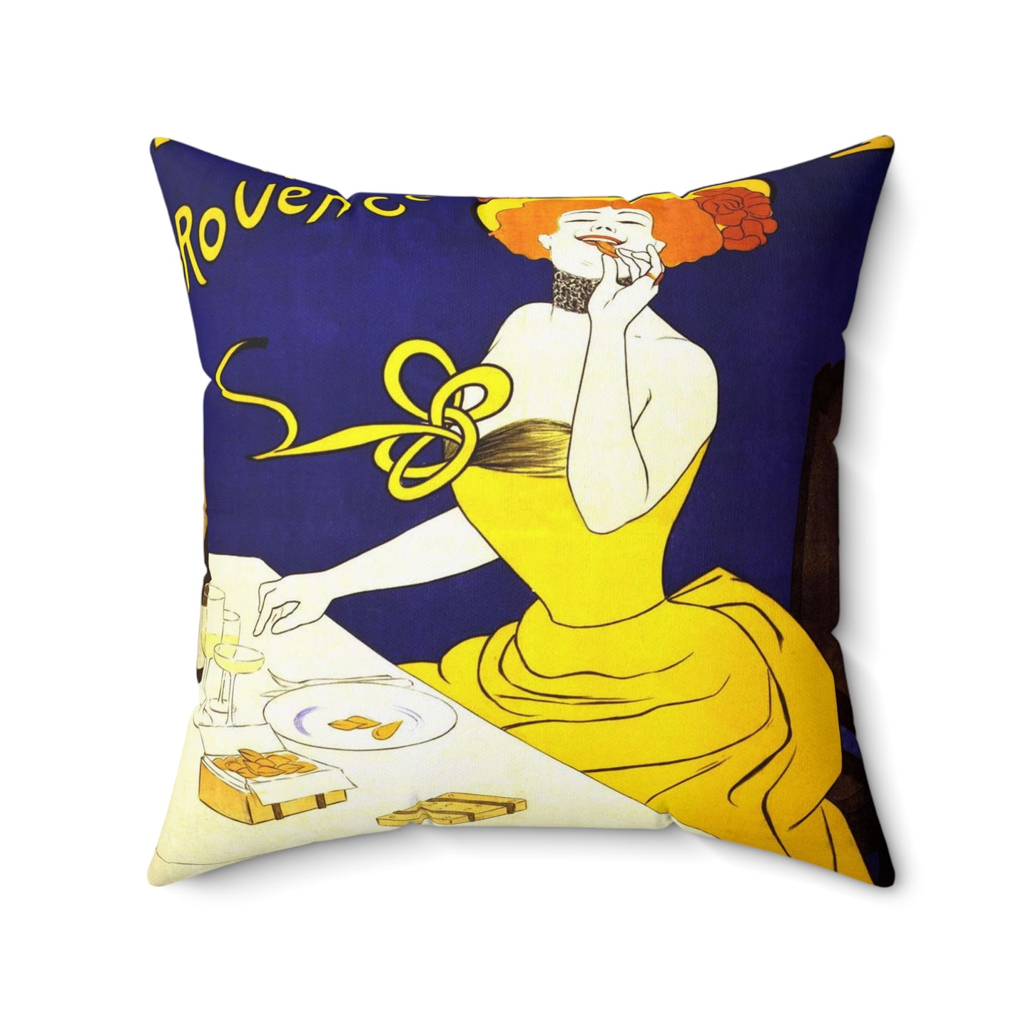 Amandines de Provence, poster by Leonetto Cappiello, 1900 Decorative Accent Square Pillow