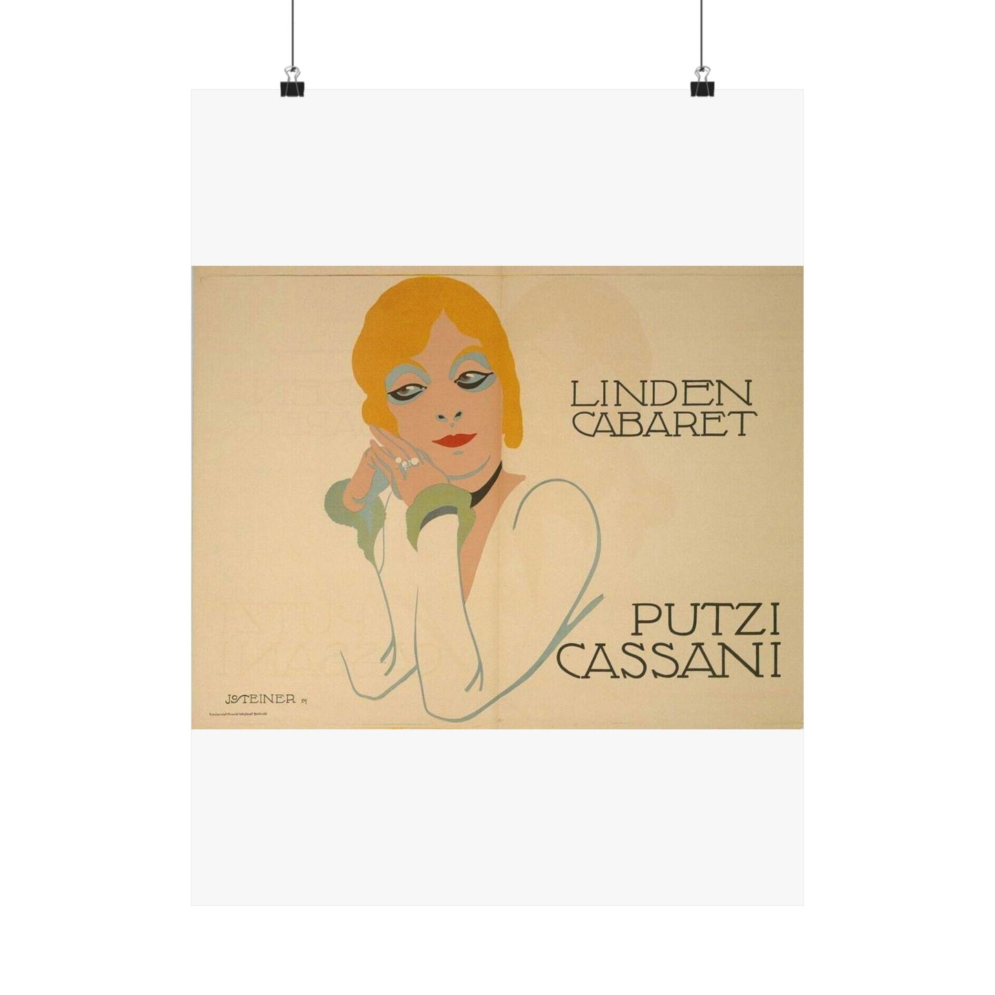 Putzi Cassani - Linden Cabaret - Jo Steiner, 1914 High Quality Matte Wall Art Poster for Home, Office, Classroom